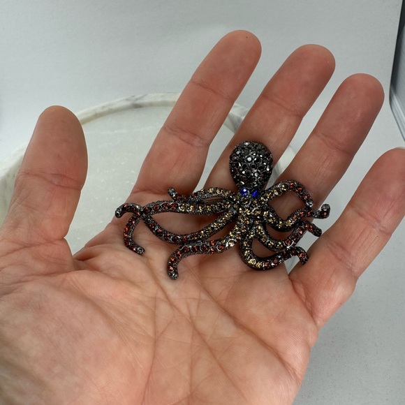 2/$15 Sparkly Octopus Pin Brooch - Picture 5 of 6